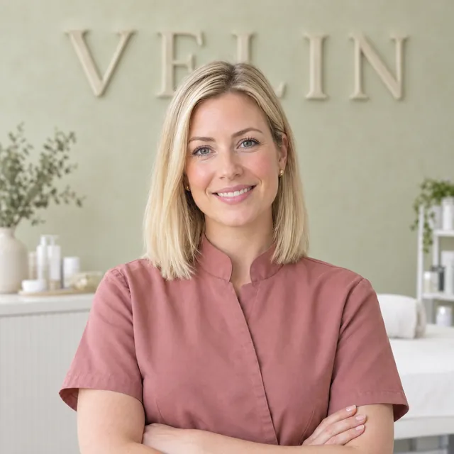 Hanna L., medical aesthetician, in the studio